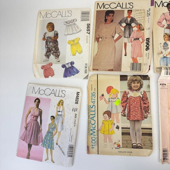 McCalls Lot of 9 Vintage Sewing Patterns 8555 7281 5282 5667 8906 M4826 4735 - Picture 2 of 10